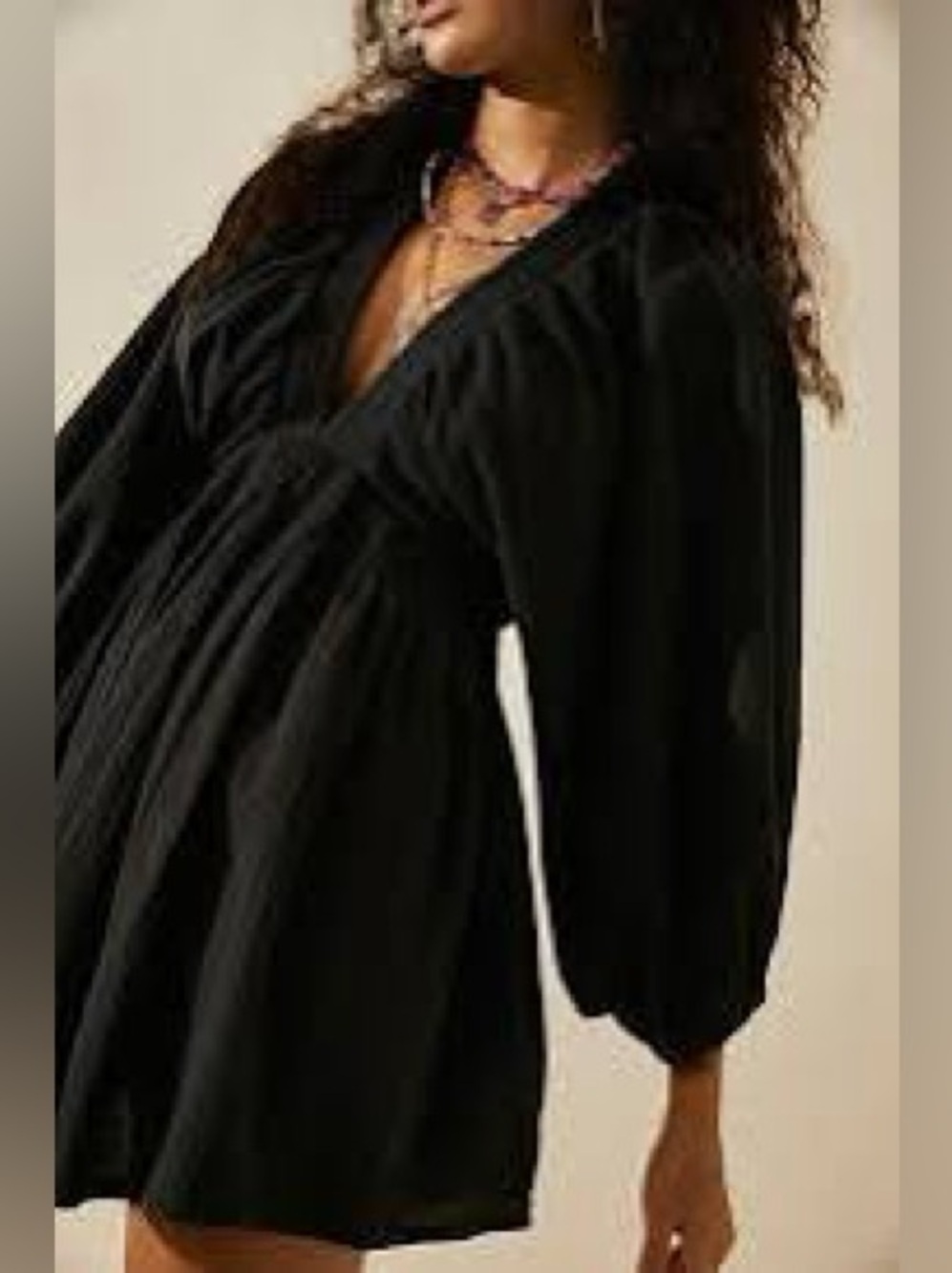Free People For The Moment Mini Dress Black Small